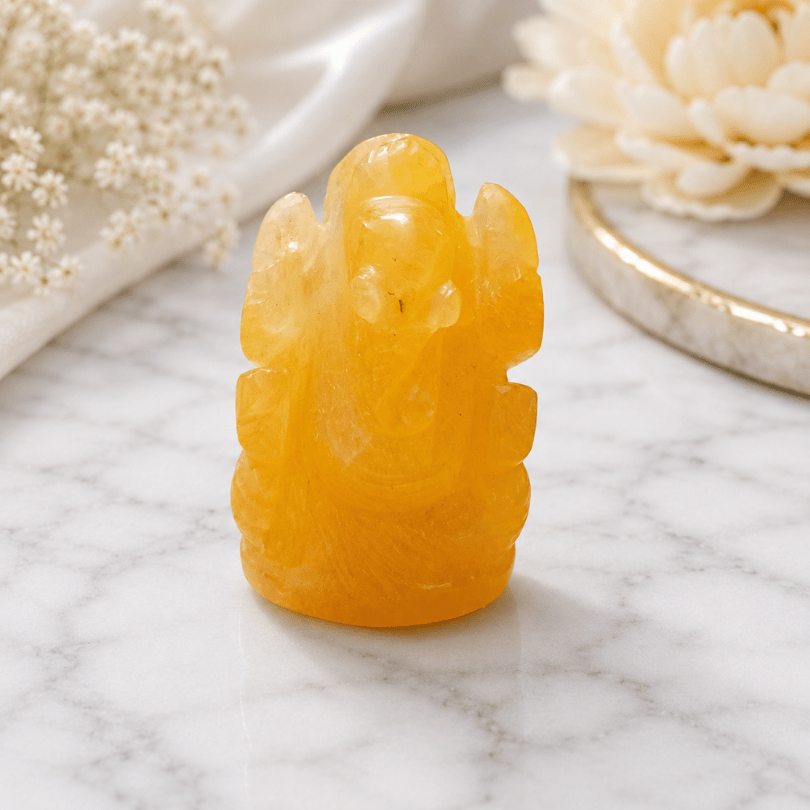Lord Ganesh in Yellow Aventurine For Vitality & Confidence