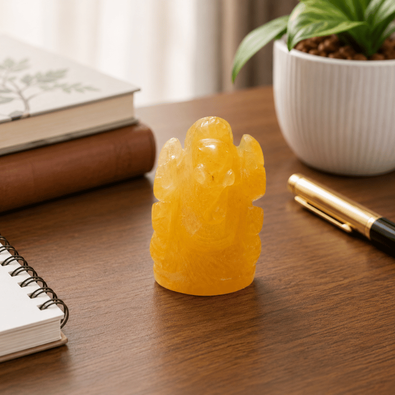 Lord Ganesh in Yellow Aventurine For Vitality & Confidence