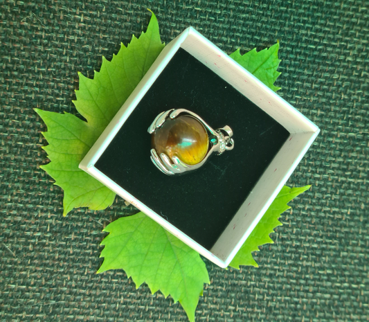 Tiger Eye Pendant For Grounding