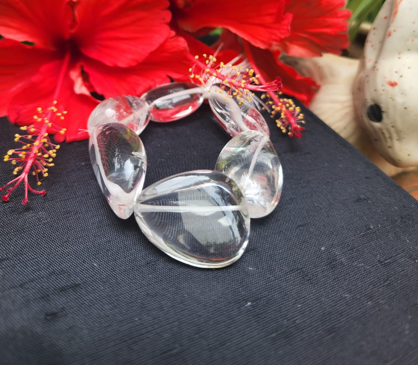 Clear quartz meditation bracelet - Universal Crystal