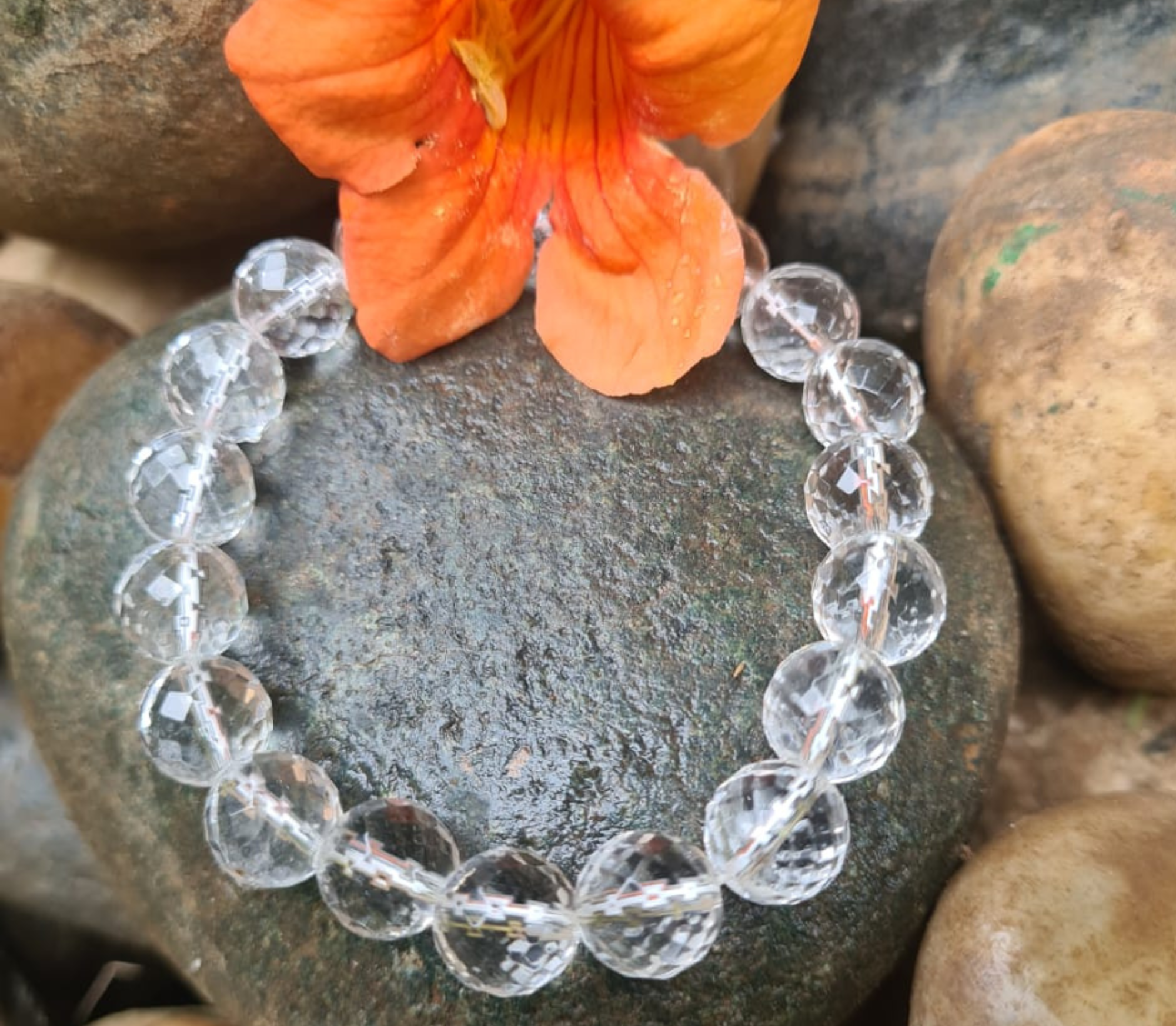 Howlite & Rose Quartz Om Bracelet - Meditation, Crystal Healing, Yoga –  OmOm Gemstone Jewelry